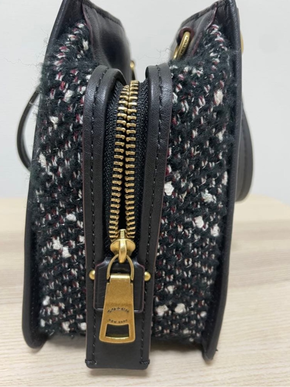 Coach Dreamer 24 Leather Tweed Satchel EUC (no crossbody) - Picture 5 of 13